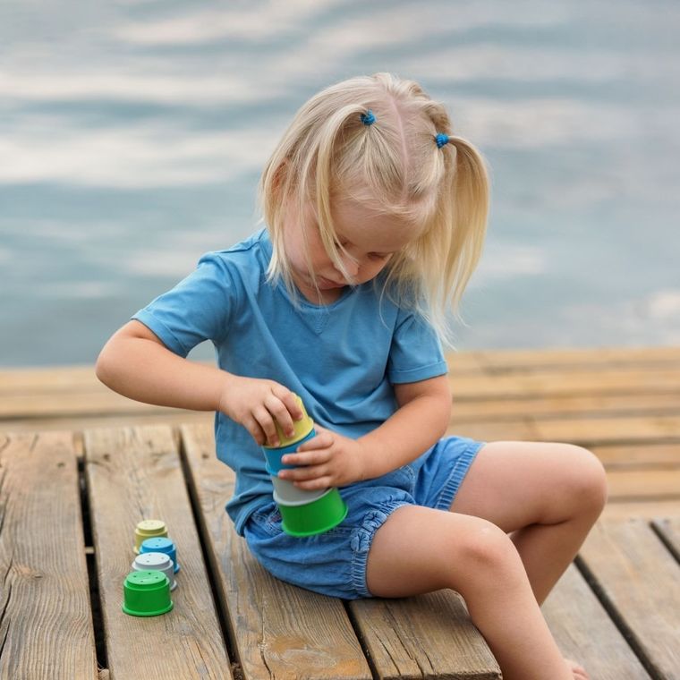 Wader, RePlay, kubeczki, piramidka edukacyjna, 8 elementów