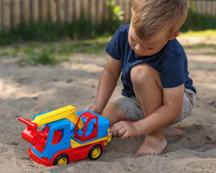 Wader, Tech Truck, Koparka, 27 cm