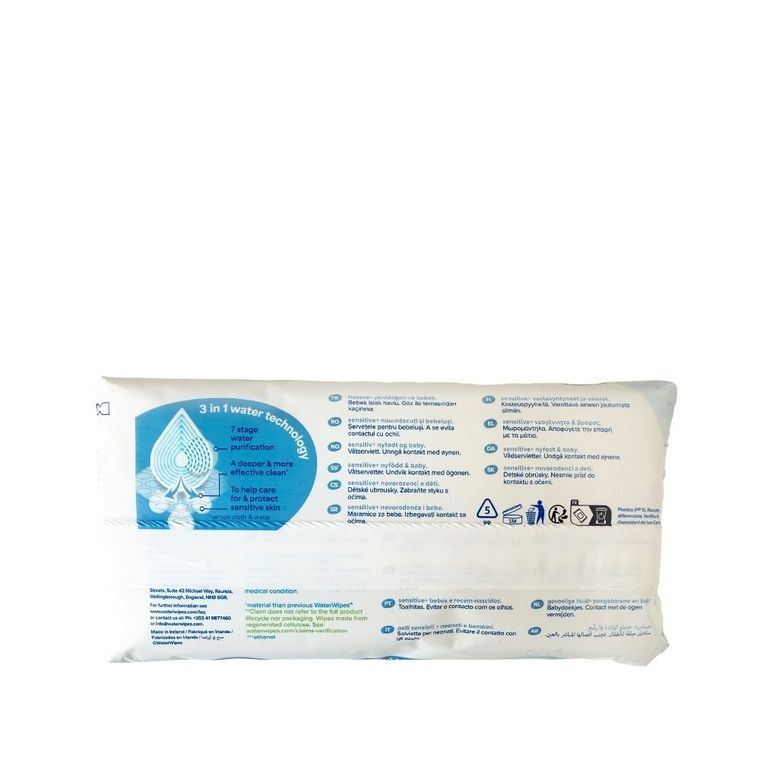 WaterWipes, BIO, biodegradowalne chusteczki, nawilżane wodą, 12-60 szt.