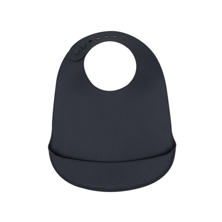 We Might Be Tiny, zestaw śliniaków silikonowych z kieszonką, turkusowo-ciemny szary