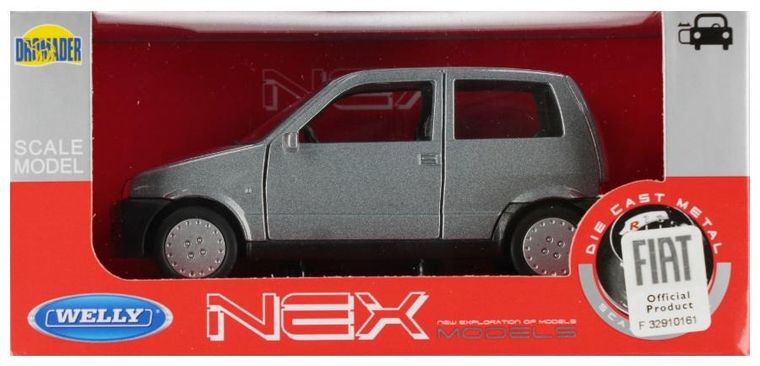 Welly, Fiat Cinquecento, pojazd, model metalowy, 1 szt.