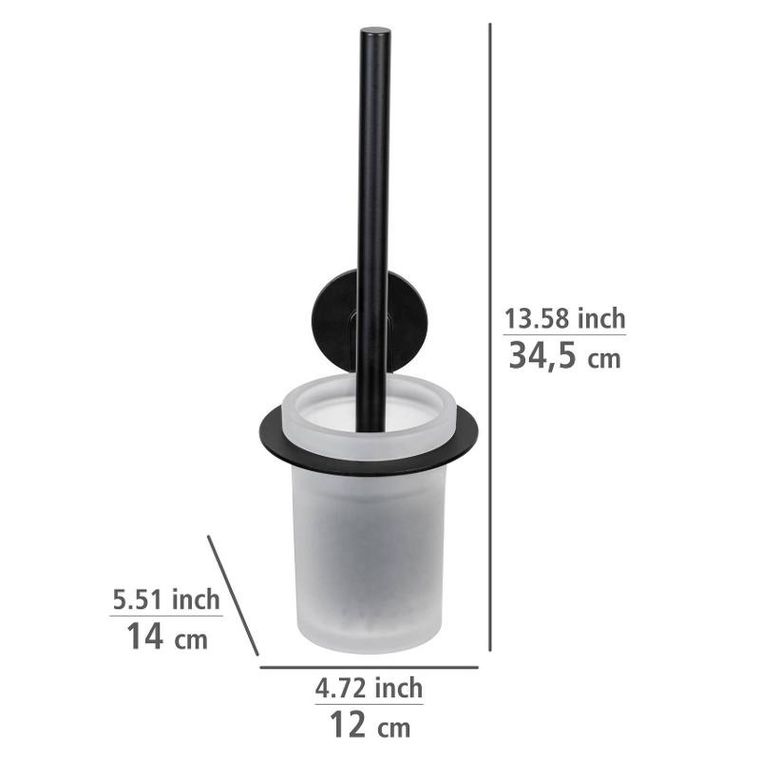 Wenko, Bivio, pojemnik na szczotkę WC, szklany, montaż bez wiercenia