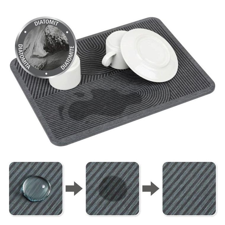 Wenko, Damon, diatomitowa mata do suszenia naczyń, 40-30 cm