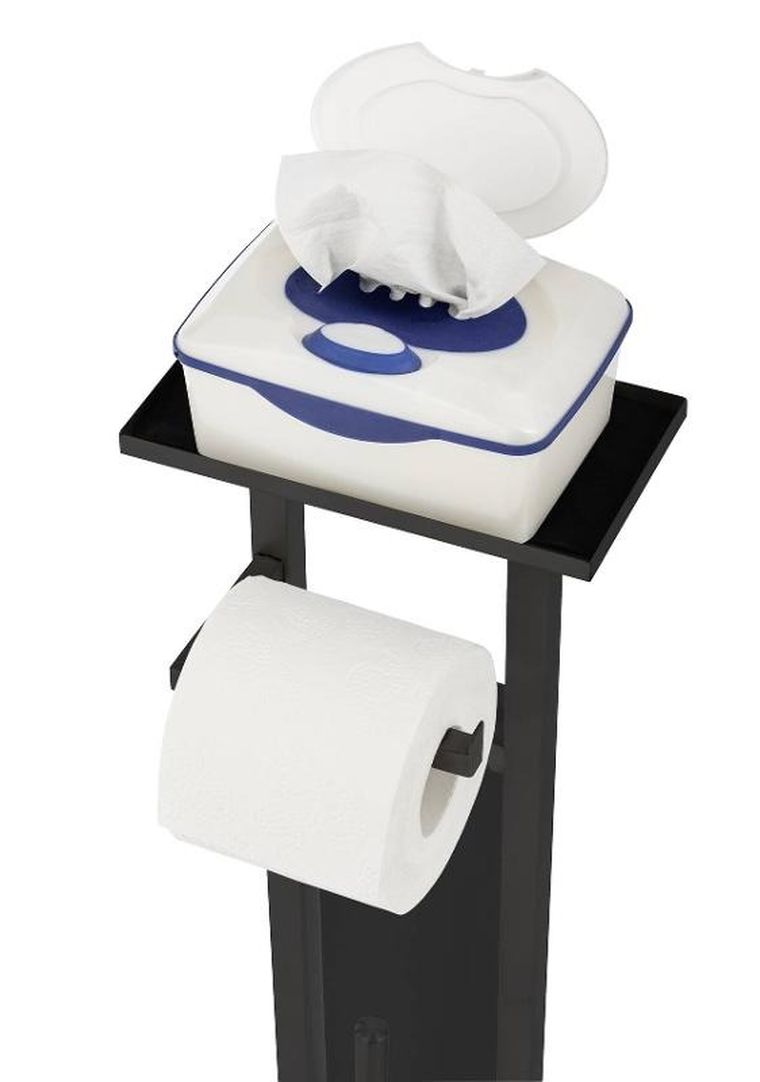 Wenko, Debar, stojak na szczotkę WC i papier z półeczką