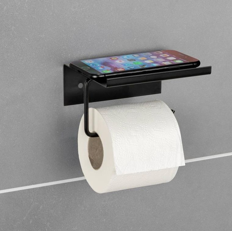 Wenko, Desulo, metalowy uchwyt na papier z półeczką