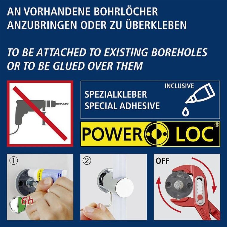 Wenko, drążek prysznicowy LED, 94 cm, ciepła biel