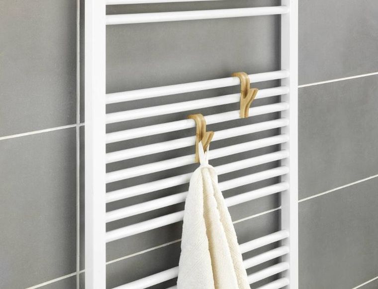 Wenko, haczyki na grzejnik, bambusowe, 2 szt.