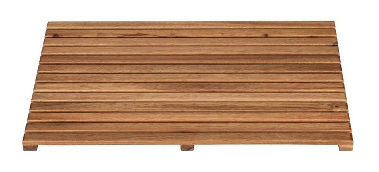 Wenko, kratka prysznicowa z drewna akacji, 40-60 cm