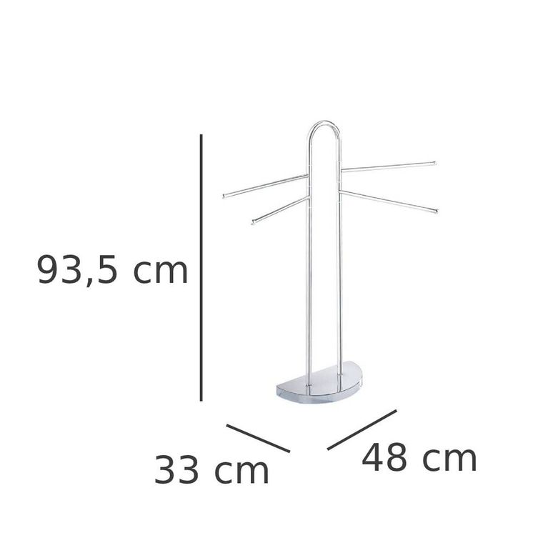 Wenko, łazienkowy stojak na ręczniki, 4 ramienny, chromowany