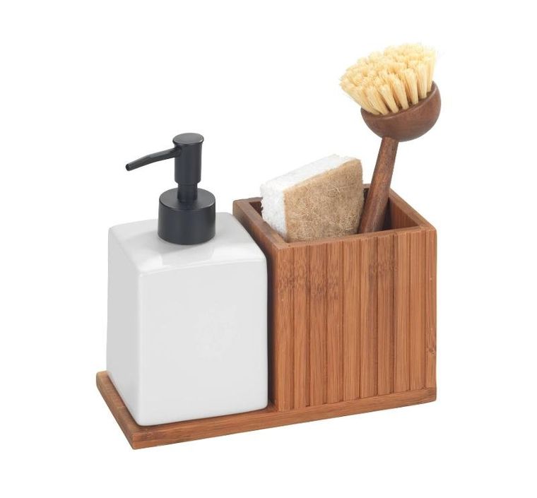 Wenko, Mera, dozownik na płyn z bambusowym organizerem