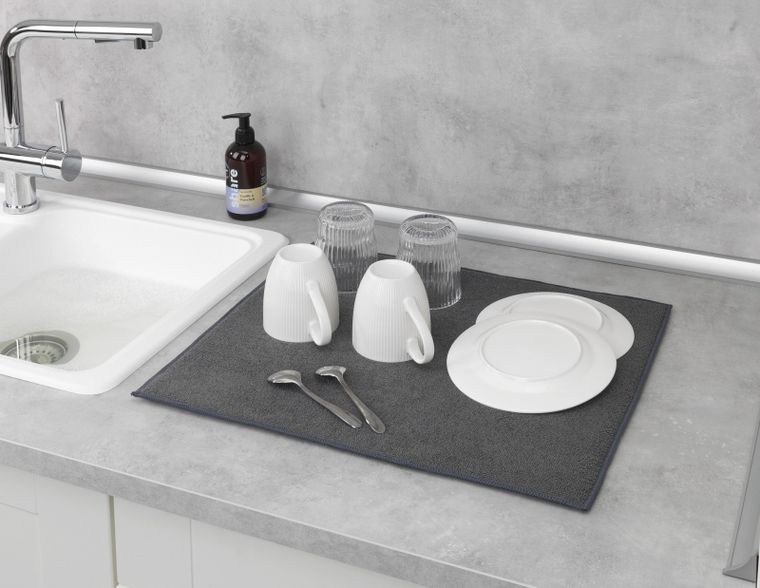 Wenko, Miko, mata do suszenia naczyń, szara, 47-40 cm