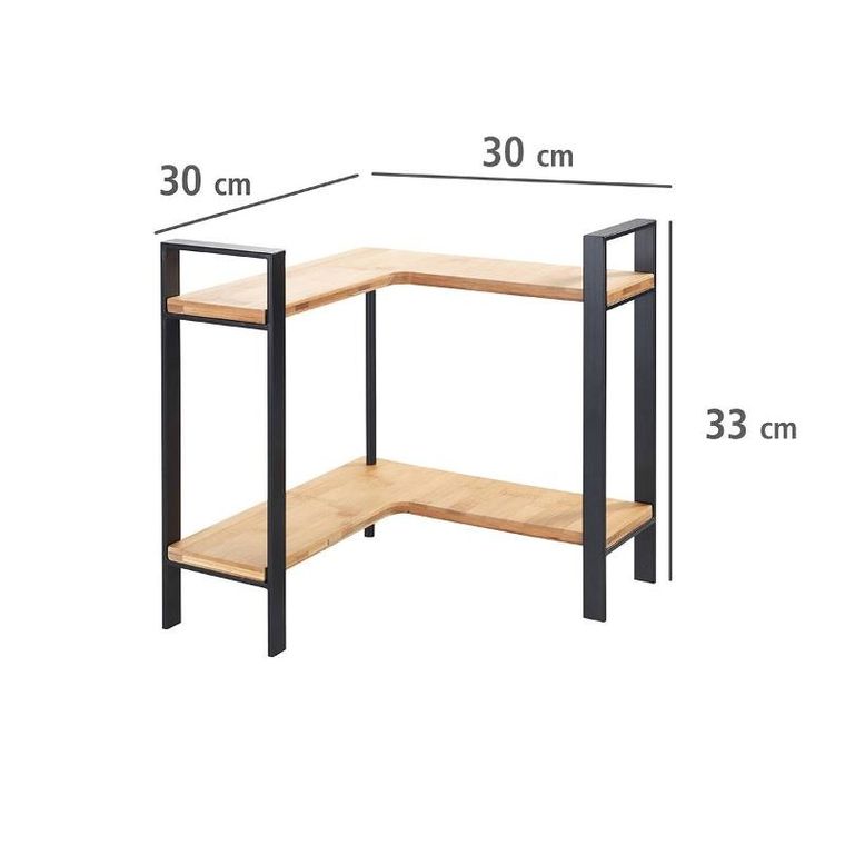 Wenko, narożna półka kuchenna Lou, 2 poziomy, 30-33-30 cm