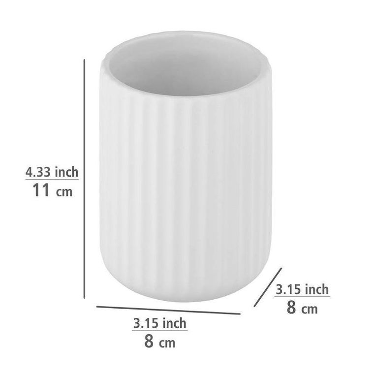 Wenko, pojemnik na szczoteczki do zębów, Belluno, ceramiczny, Ø 8 cm