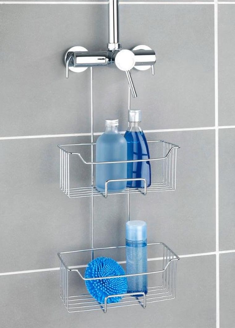 Wenko, półka pod prysznic, Milo, dwupoziomowa, metalowa