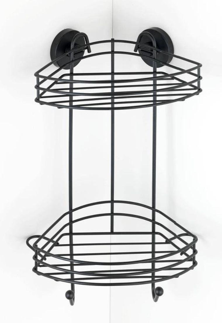 Wenko, półka pod prysznic, Vacuum-Loc, dwupoziomowa, metalowa