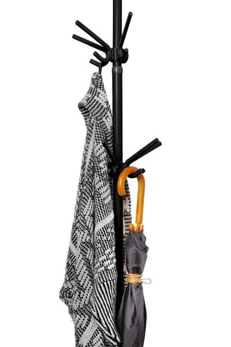 Wenko, potrójny haczyk na ubrania, płaszcze, Herkules, czarny, 2 szt.