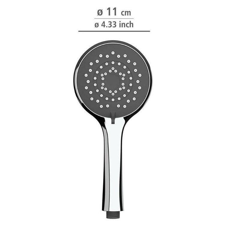 Wenko, słuchawka prysznicowa z funkcją oszczędzania wody, Ø 11 cm, 5 strumieni