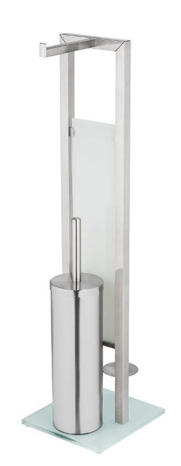 Wenko, stojak na papier toaletowy i szczotkę wc, Rivalta, 3w1, zamknięty pojemnik