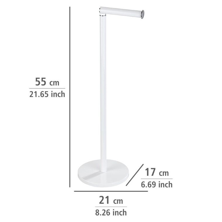 Wenko, stojak na papier toaletowy z uchwytem, biały, 2w1