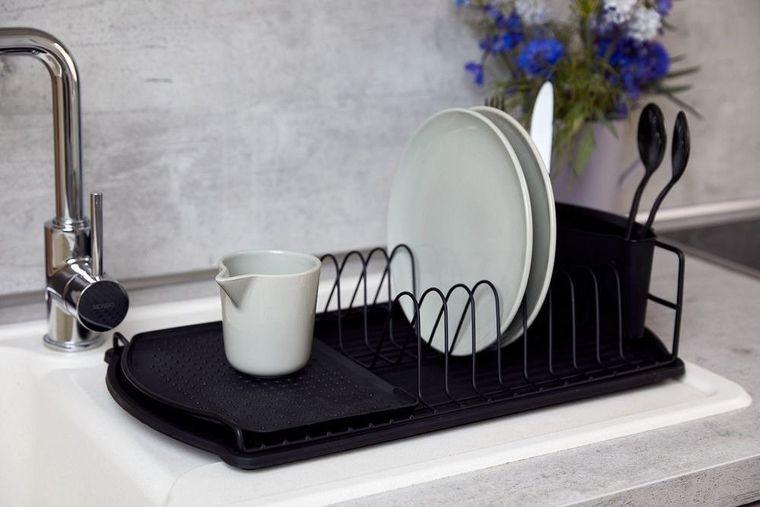 Wenko, suszarka do naczyń, basic, 47-26 cm, czarny