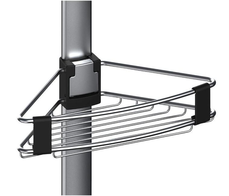 Wenko, teleskopowa półka łazienkowa pod prysznic, Purio, narożna, 3 poziomy