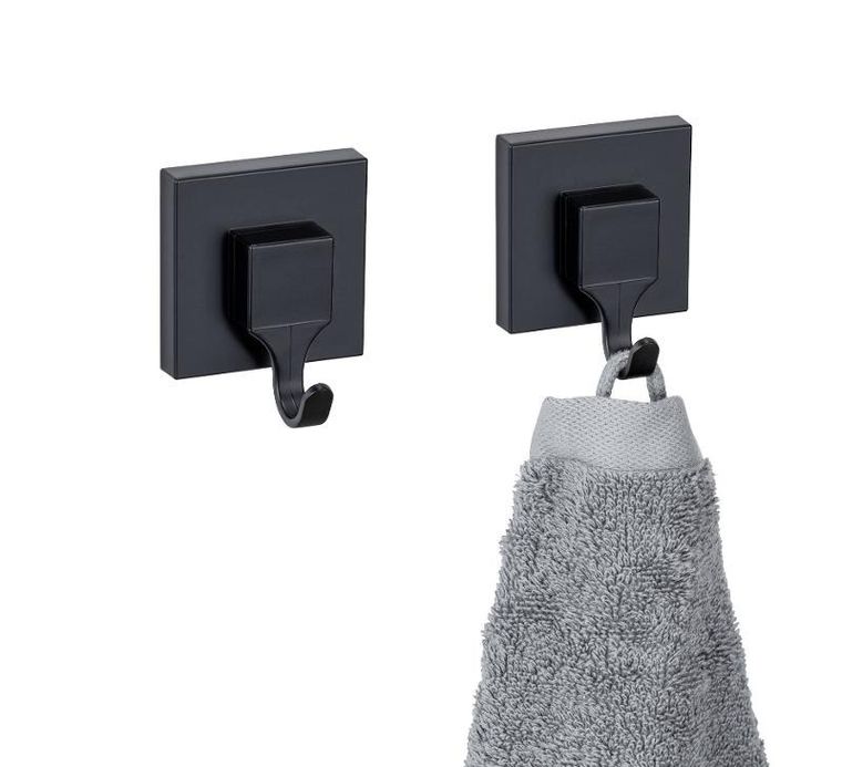 Wenko, zestaw 2 haczyków na ręczniki quadro, montaż bez wiercenia