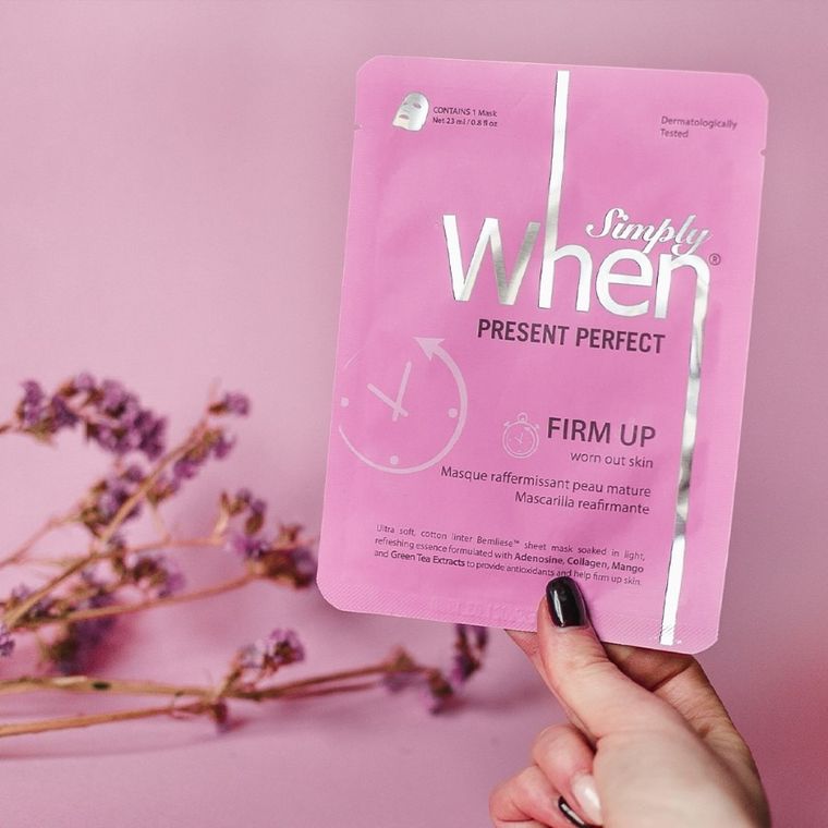 When, Simply, maska na twarz w płacie, Present Perfect, 1 szt.