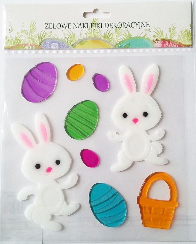 Wielkanoc, naklejki dekoracyjne żelowe