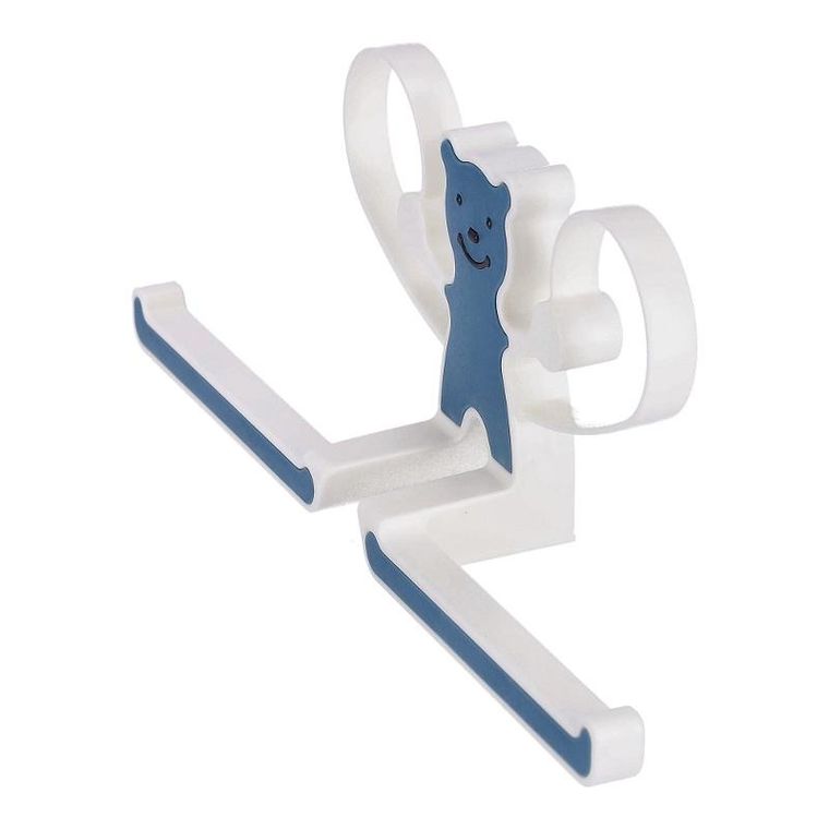 Wielofunkcyjny wieszak z misiem, niebieski