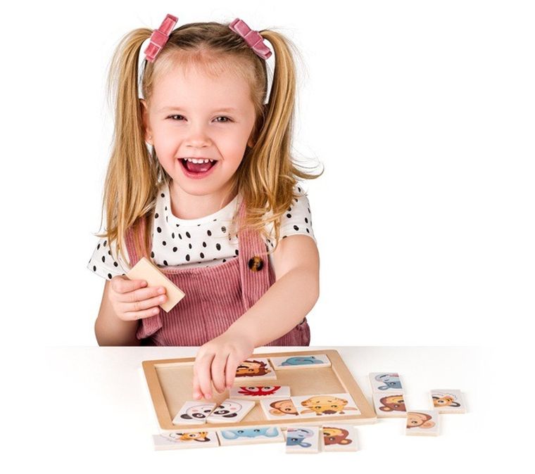 Woodyland, drewniana układanka, zwierzęta egzotyczne