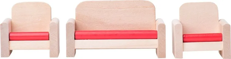 Woodyland, drewniany domek dla lalek z akcesoriami, 2-piętrowy