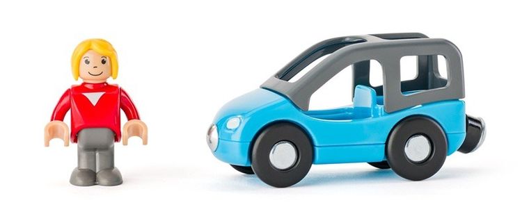 Woodyland, drewniany garaż policyjny z pojazdami i figurkami, 11 elementów