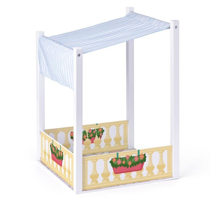 Woodyland, Malibu, domek dla lalek z akcesoriami, drewniany, 85-50-13 cm