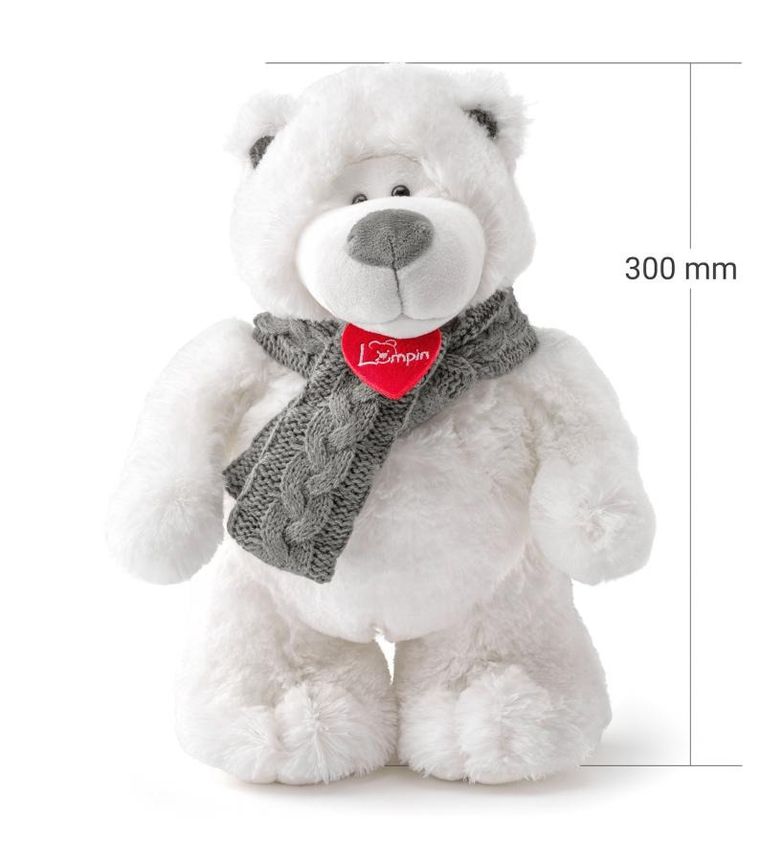 Woodyland, Miś Icy z szalikiem, maskotka, 35 cm