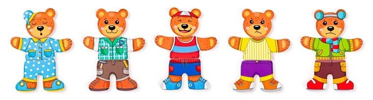 Woodyland, misiowa rodzina, układanka drewniana