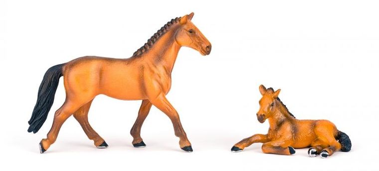 Woodyland, zagroda z końmi, zestaw figurek, 25 elementów