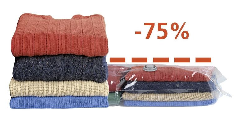 Worek próżniowy na pościel, ubrania, 135-90 cm