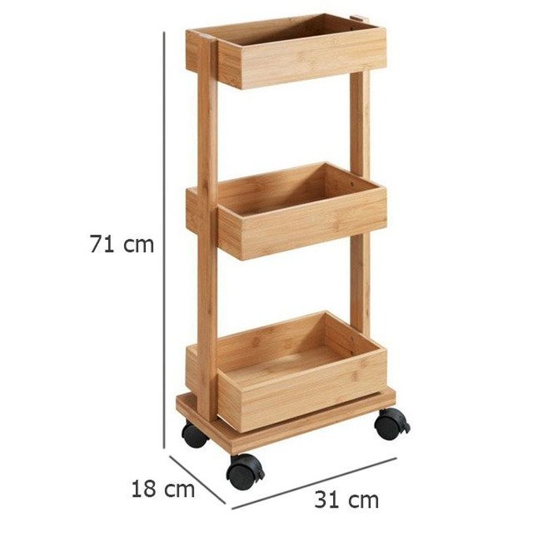 Wózek łazienkowy na przybory tortona, 3 poziomy