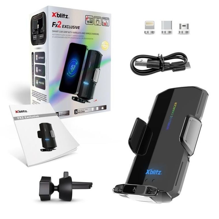 Xblitz, FX2, automatyczny uchwyt samochodowy z ładowaniem