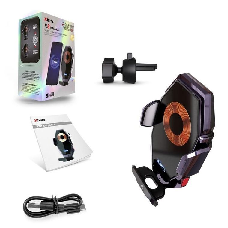 Xblitz, FX8, automatyczny uchwyt samochodowy z ładowaniem