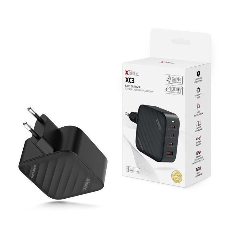 Xblitz, ładowarka sieciowa, PD100W GaN3 XC3