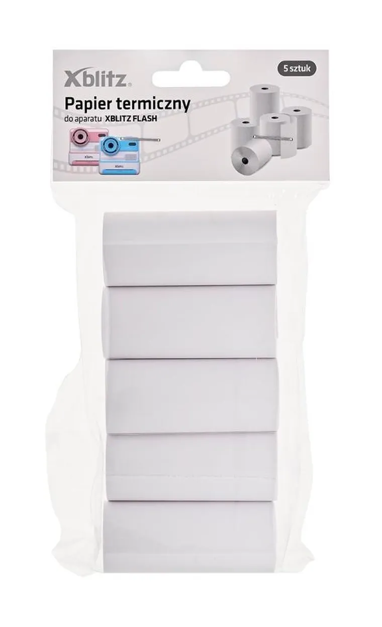 Xblitz, papier termiczny do aparatu natychmiastowego flash, 5 rolek