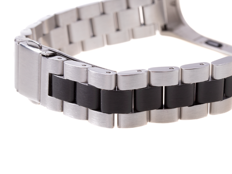 Xiaomi, bransoleta do Xiaomi Mi Band 3/Mi Band 4, srebrno-czarna