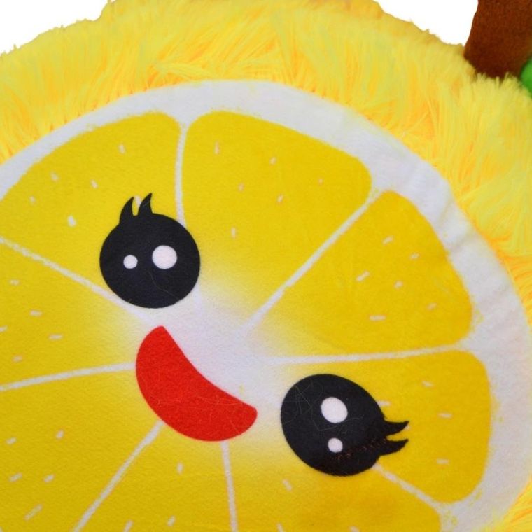 Xqmax, piłka pluszowa emoji, owoc, żółta, 23 cm