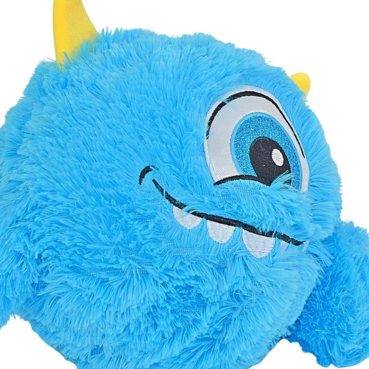 Xqmax, piłka pluszowa emoji z rączkami, niebieska, 23 cm