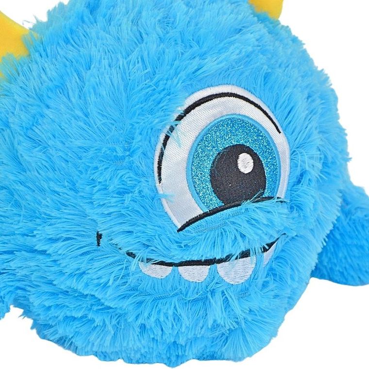 Xqmax, piłka pluszowa emoji z rączkami, niebieska, 40 cm