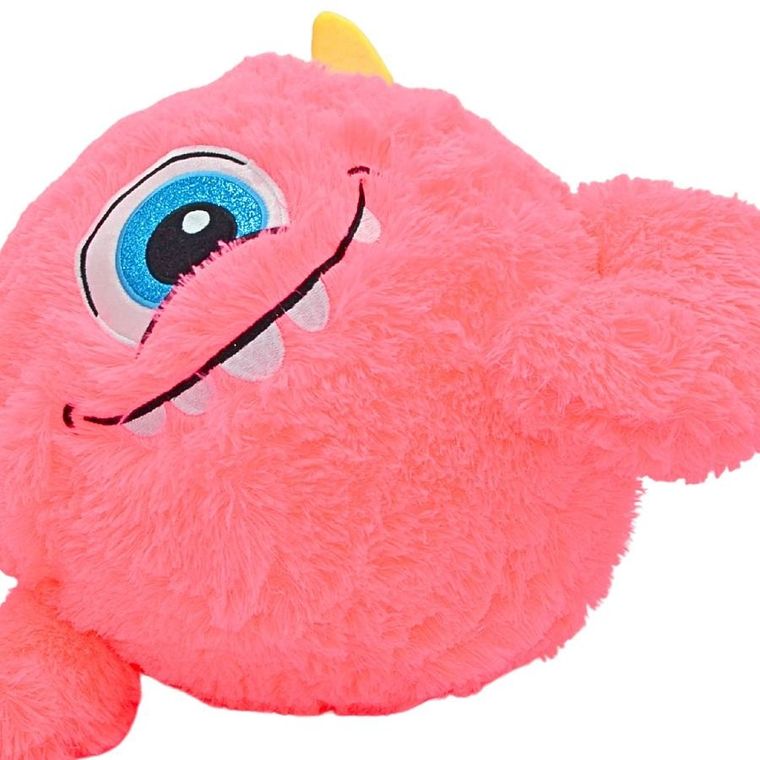 Xqmax, piłka pluszowa emoji z rączkami, różowa, 23 cm