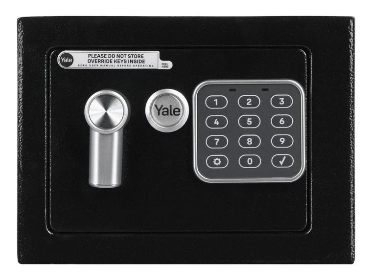 Yale, Mini Electronic Safe Black, sejf podstawowy, mini, czarny