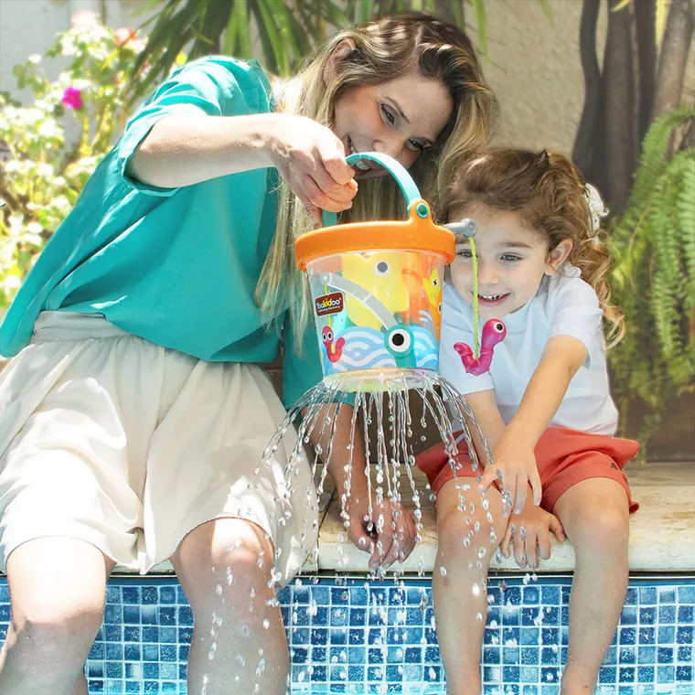 Yookidoo, Złap i pluskaj, wiaderko z rybkami, zabawka do kąpieli