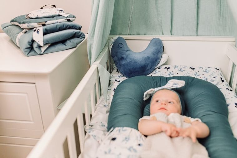 Yoonco, Berry, Ptaszek, poduszka dziecięca, mini, niebieski